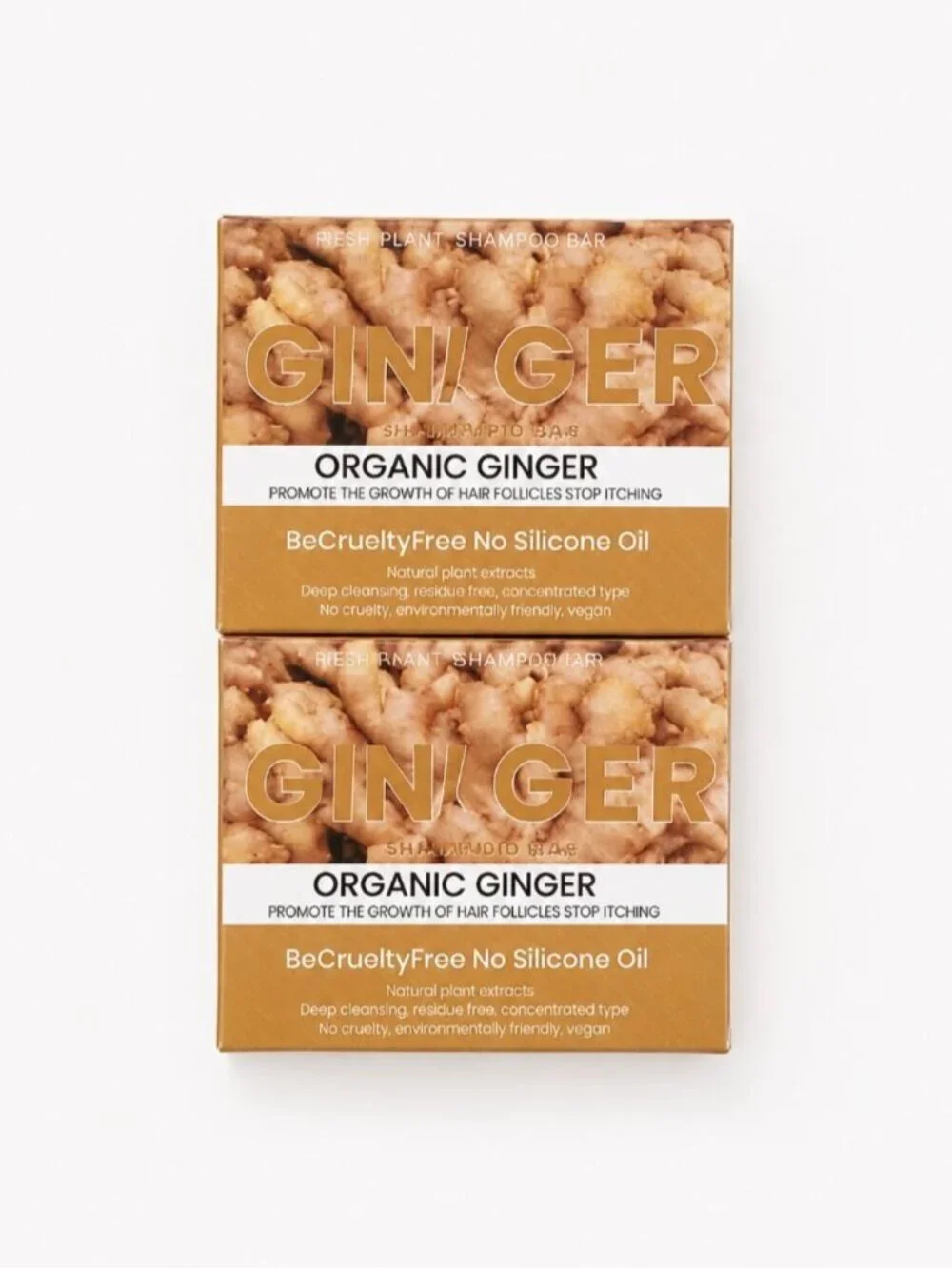 Organic Ginger Shampoo Bar 60g Lot of 2 Vegan Silicone Free Hair Growth Natural